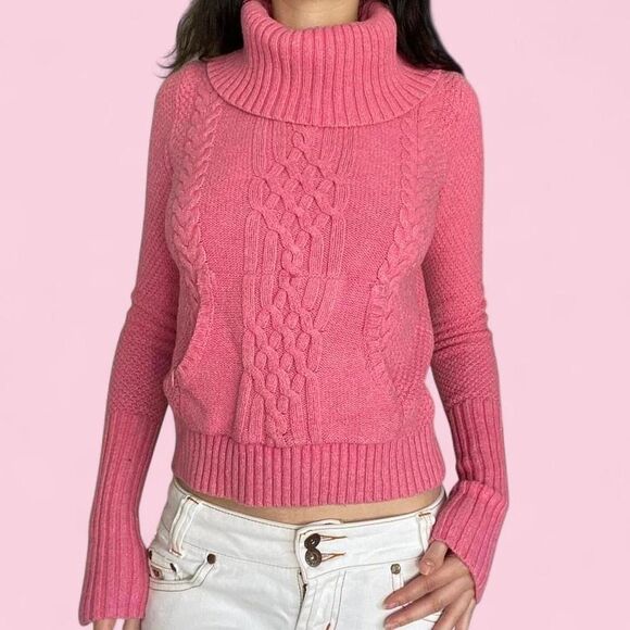 Old Navy Sweaters - Y2K 2008 Pink Old Navy Turtleneck Sweater